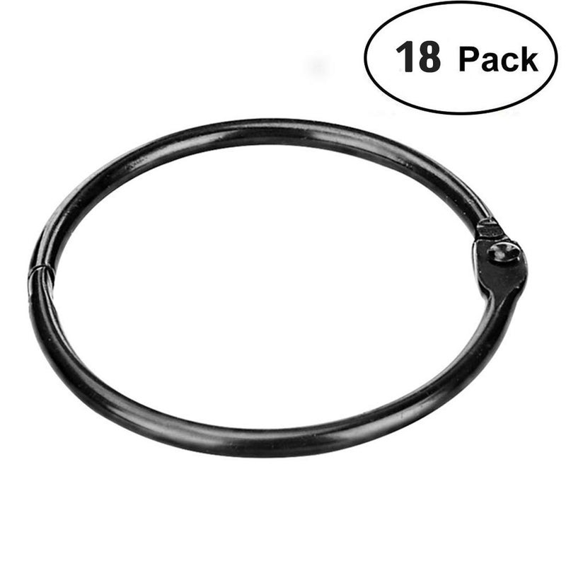 Cykemo 2 Inch Black Loose Leaf Binder Ringsï¼ŒNickel Plated Steel Metal Book Rings,for School, Home, Or Officeï¼ˆ18 Packï¼‰ - Image 4